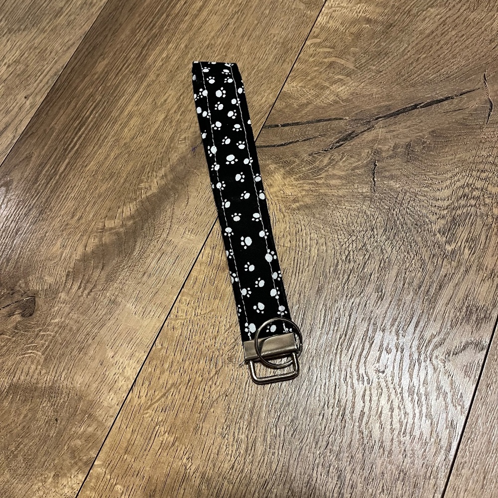 Dog keychain wristlet - hand crafted